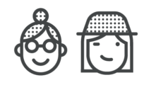 Icône deux visages