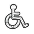 Icône accessibilité fauteuil roulant